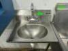 DESCRIPTION EAGLE WALL MOUNTED STAINLESS HAND SINK BRAND / MODEL: EAGLE LOCATION MEAT ROOM QTY 1