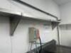 DESCRIPTION (1) 36" X 12" STAINLESS WALL SHELF AND (1) 48" X 12" STAINLESS WALL SHELF. THIS LOT IS: SOLD BY THE PIECE LOCATION MEAT ROOM QTY 2 - 3