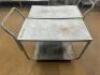 DESCRIPTION 40" TWO TIER METAL UTILITY CART SIZE 40" X 20" LOCATION MEAT ROOM QTY 1