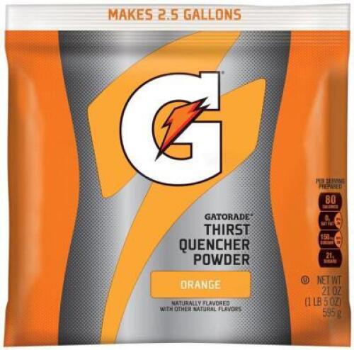 DESCRIPTION: (4) 21 OZ. THIRST QUENCHER POWDER - ORANGE FLAVOR BRAND/MODEL: GATORADE INFORMATION: MAKES 2.5 GALLONS RETAIL$: $4.06 EACH QTY: 4