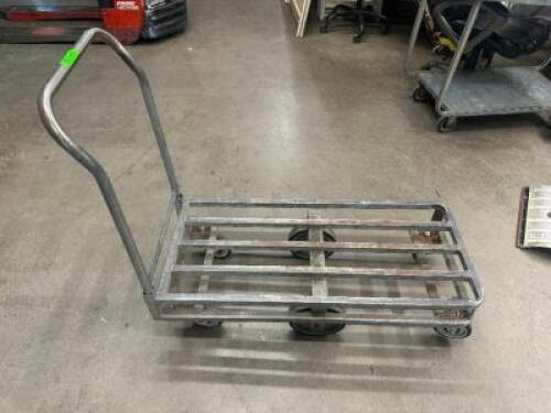 DESCRIPTION 40" ALUMINUM WAREHOUSE CART. LOCATION BACK ROOM QTY 1