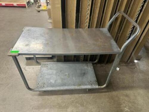 DESCRIPTION 40" TWO TIER METAL UTILITY CART LOCATION BACK ROOM QTY 1