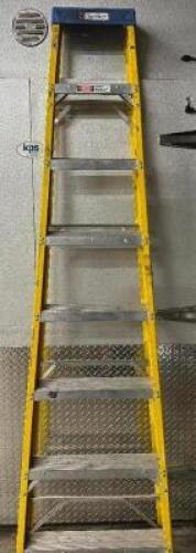 DESCRIPTION DAVIDSON 8' FIBERGLASS LADDER BRAND / MODEL: DAVIDSON SIZE 8' LOCATION BACK ROOM QTY 1