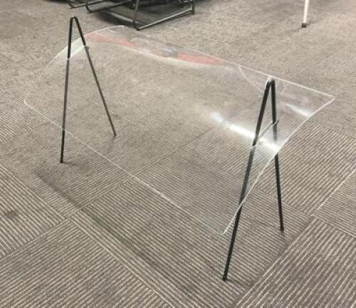 DESCRIPTION: (2) 30" X 18" PLASTIC SNEEZE GUARDS SIZE: 30" X 18" LOCATION: DINING AREA & LOADING DOCK (ONE IN EACH LOCATION) QTY: 2