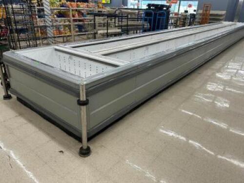 DESCRIPTION 56' OF DOUBLE SIDED COFFIN FREEZER CASES W/ (2) END CAP UNITS. BRAND / MODEL: LEW-U ADDITIONAL INFORMATION MFG 2005. PROFESSIONAL PUMP DOW