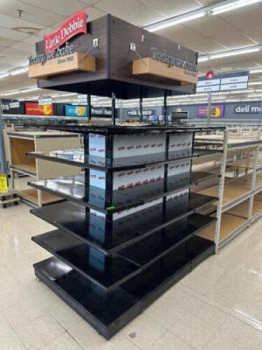DESCRIPTION 72" LITTLE DEBBIE SIX TIER METAL DISPLAY SHELF LOCATION FRONT QTY 1