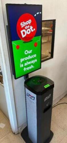 DESCRIPTION PURELL HAND SANITIZING STATION W/ LCD DISPLAY SCREEN. LOCATION FRONT QTY 1