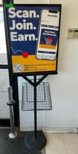 DESCRIPTION METAL SIGN STAND LOCATION FRONT QTY 1