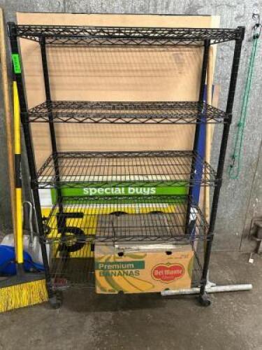 DESCRIPTION 36" X 12" BLACK WIRE SHELF LOCATION BACK ROOM QTY 1