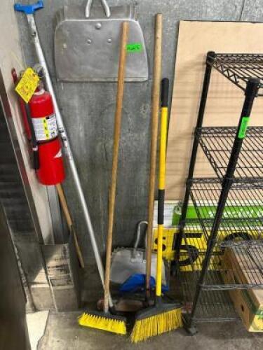 DESCRIPTION (1) LOT OF LONG HANDLE CLEANING TOOLS. LOCATION BACK ROOM QTY 1