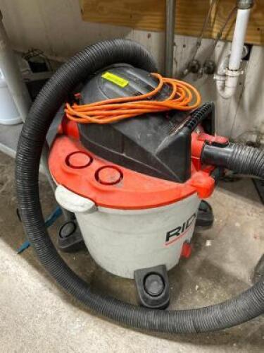 DESCRIPTION RIDGID 16 GALLON WET / DRY SHOP VAC LOCATION BACK ROOM QTY 1