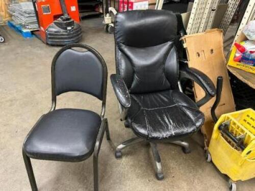 DESCRIPTION (2) MISC CHAIRS. THIS LOT IS: ONE MONEY LOCATION BACK ROOM QTY 1