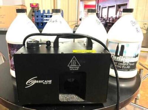 DESCRIPTION: CHAUVET DJ HURRICANE HAZE 1DX WATER BASED DMX HAZER BRAND/MODEL: CHAUVET DJ INFORMATION: INCLUDES HAZE FLUID AS SHOWN LOCATION: HIGH-TOP