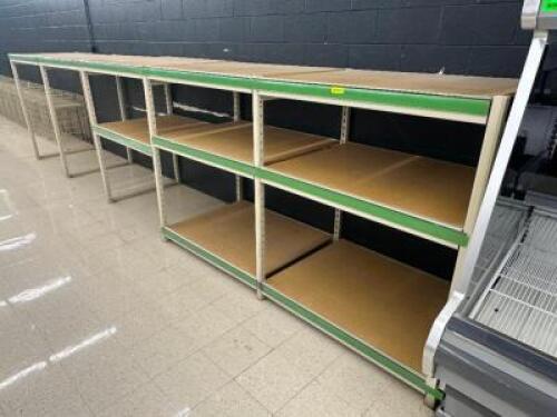 DESCRIPTION (6) 48" X 36" LIGHT DUTY METAL STORE SHELVES. THIS LOT IS: SOLD BY THE PIECE LOCATION FRONT QTY 6