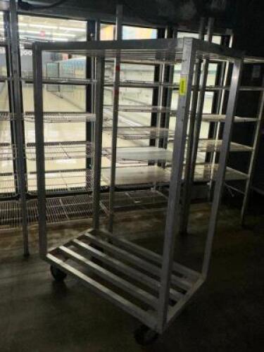 DESCRIPTION 48" X 24" ALUMINUM DUNNAGE RACK ON CASTERS SIZE 48" X 24" LOCATION WALK IN QTY 1