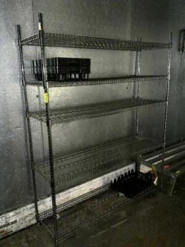 DESCRIPTION 60" X 18" FIVE TIER WIRE SHELF SIZE 60" X 18" LOCATION WALK IN QTY 1