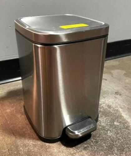 DESCRIPTION: (3) STAINLESS STEP-CAN TRASH BIN (SMALL) LOCATION: BATHROOMS QTY: 3