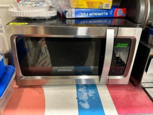 DESCRIPTION HOUSE HOLD 1000 WATT MICROWAVE. LOCATION BACK ROOM QTY 1