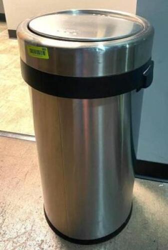 DESCRIPTION: (2) STAINLESS TRASH RECEPTICLE (MEDIUM) LOCATION: BATHROOMS QTY: 2