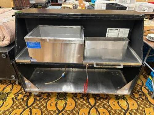 DESCRIPTION LACROSSE 60" PORTABLE AND COLLAPSABLE STAINLESS BAR. BRAND / MODEL: LACROSSE SIZE 60" LOCATION BANQUET ROOM TABLE 2 QTY 1