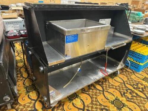 DESCRIPTION LACROSSE 60" PORTABLE AND COLLAPSABLE STAINLESS BAR. BRAND / MODEL: LACROSSE SIZE 60" LOCATION BANQUET ROOM TABLE 2 QTY 1