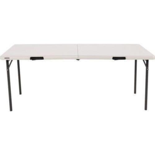 DESCRIPTION (4) COSTCO 6' FOLDING WHITE PLASTIC BANQUET TABLES THIS LOT IS: SOLD BY THE PIECE SIZE 6' LOCATION BANQUET ROOM TABLE 4 QTY 4