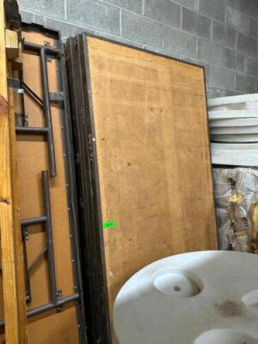 DESCRIPTION (10) 8' X 4' FOLDING STAGE PLATFORMS THIS LOT IS: SOLD BY THE PIECE LOCATION BACK ROOM QTY 10