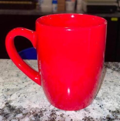 DESCRIPTION: (6) GLASS COFFEE MUGS- RED LOCATION: MAIN BAR QTY: 6