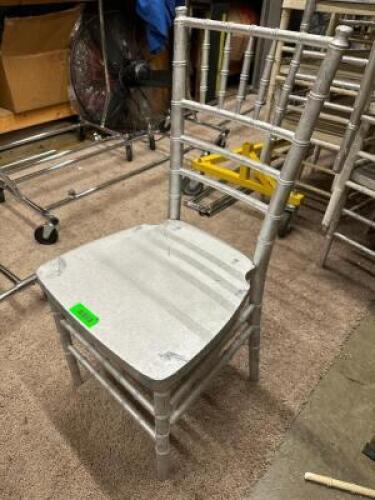 DESCRIPTION (10) OFF WHITE CHIAVARI WEDDING EVENT CHAIRS THIS LOT IS: SOLD BY THE PIECE LOCATION BACK ROOM QTY 10