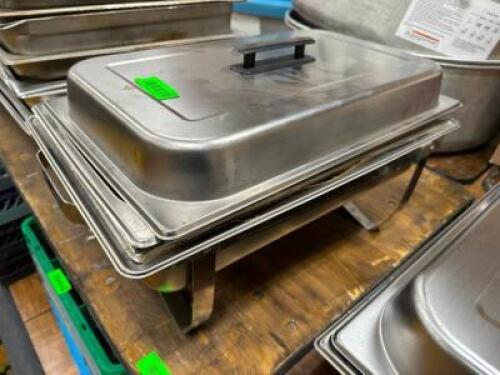 DESCRIPTION FULL SIZE STAINLESS CHAFFER DISH LOCATION BANQUET ROOM TABLE 1 QTY 1