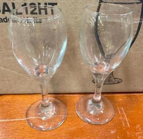 DESCRIPTION (12) CRISTAR 16 OZ GOBLETS THIS LOT IS: SOLD BY THE PIECE LOCATION BANQUET ROOM TABLE 1 QTY 12