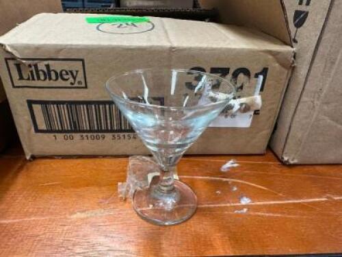 DESCRIPTION (12) LIBBEY COCKTAIL GLASSES THIS LOT IS: SOLD BY THE PIECE LOCATION BANQUET ROOM TABLE 1 QTY 12