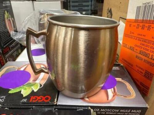 DESCRIPTION (5) MOSCOW MULE COPPER MUGS THIS LOT IS: SOLD BY THE PIECE LOCATION BANQUET ROOM TABLE 1 QTY 5
