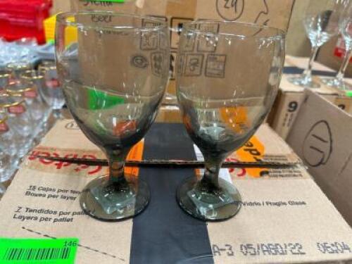 DESCRIPTION (12) CRISTAR LEXINGTON AGUA 16 GOBLETS THIS LOT IS: SOLD BY THE PIECE LOCATION BANQUET ROOM TABLE 1 QTY 12