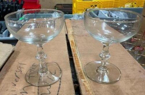 DESCRIPTION (36) 8 OZ CHAMPAGNE GLASSES THIS LOT IS: SOLD BY THE PIECE LOCATION BANQUET ROOM TABLE 1 QTY 36