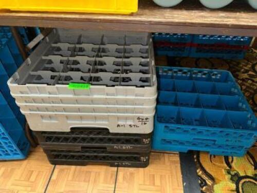 DESCRIPTION (3) ASSORTED EMPTY GLASS RACKS THIS LOT IS: SOLD BY THE PIECE LOCATION BANQUET ROOM TABLE 1 QTY 3