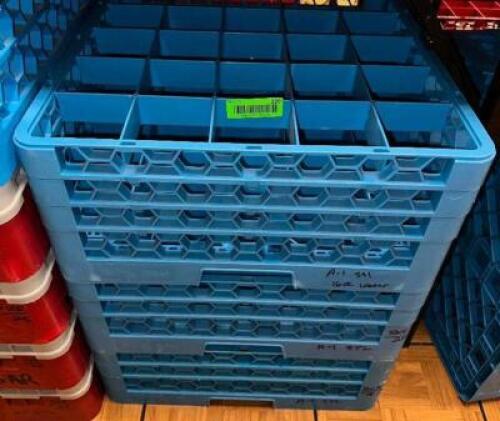 DESCRIPTION (3) EMPTY 25 GROUP GLASS RACKS THIS LOT IS: SOLD BY THE PIECE LOCATION BANQUET ROOM TABLE 1 QTY 3