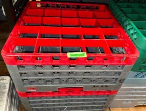 DESCRIPTION (2) EMPTY 25 GROUP GLASS RACKS THIS LOT IS: SOLD BY THE PIECE LOCATION BANQUET ROOM TABLE 1 QTY 2