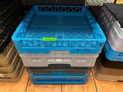 DESCRIPTION (4) ASSORTED EMPTY GLASS RACKS THIS LOT IS: SOLD BY THE PIECE LOCATION BANQUET ROOM TABLE 1 QTY 4