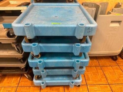 DESCRIPTION (5) GLASS RACK DOLLYS THIS LOT IS: SOLD BY THE PIECE LOCATION BANQUET ROOM TABLE 1 QTY 5