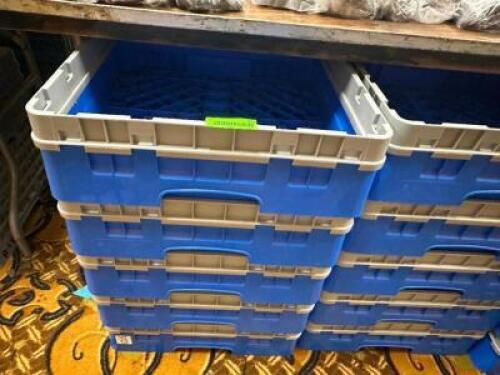 DESCRIPTION (5) PLASTIC DISHWASHER RACKS THIS LOT IS: SOLD BY THE PIECE LOCATION BANQUET ROOM TABLE 1 QTY 5