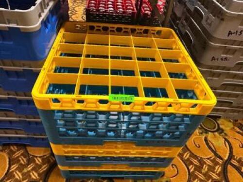 DESCRIPTION (3) EMPTY 25 GROUP GLASS RACKS THIS LOT IS: SOLD BY THE PIECE LOCATION BANQUET ROOM TABLE 1 QTY 3