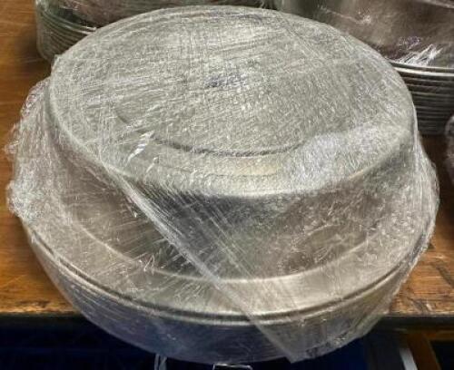 DESCRIPTION (24) STAINLESS PLATE COVERS THIS LOT IS: SOLD BY THE PIECE LOCATION BANQUET ROOM TABLE 1 QTY 24