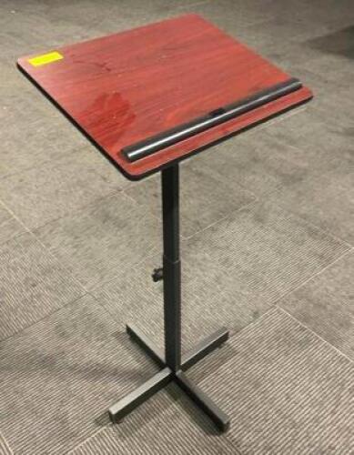 DESCRIPTION: ADJUSTABLE HEIGHT PODIUM LOCATION: DINING AREA QTY: 1