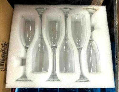 DESCRIPTION: (36) CHAMPAGNE FLUTES INFORMATION: NEW LOCATION: BANQUET HALL QTY: 36
