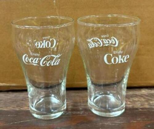 DESCRIPTION: (68) COCA COLA GLASSES LOCATION: BANQUET HALL QTY: 68