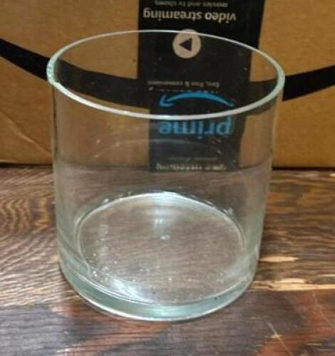 DESCRIPTION: (7) GLASS TABLE PIECES LOCATION: BANQUET HALL QTY: 7