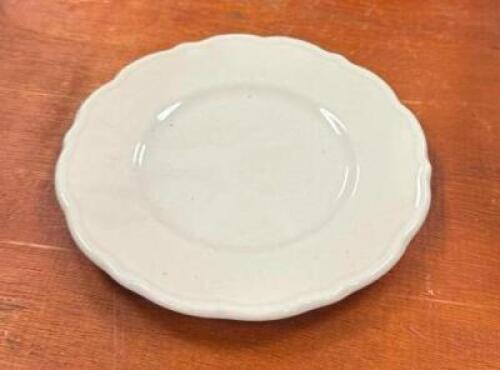 DESCRIPTION: (60) CHINA SAUCERS LOCATION: BANQUET HALL QTY: 60