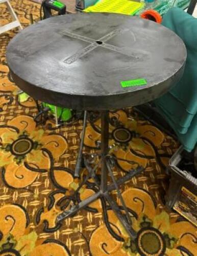 DESCRIPTION: METAL OUTDOOR BISTRO TABLE LOCATION: BANQUET HALL QTY: 1