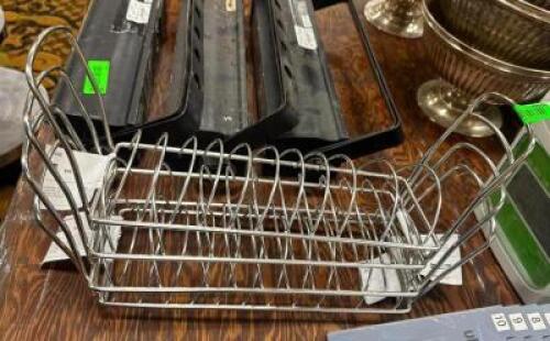 DESCRIPTION: (3) DISH RACKS BRAND/MODEL: IKEA SIZE: 4"X12" LOCATION: BANQUET HALL QTY: 3